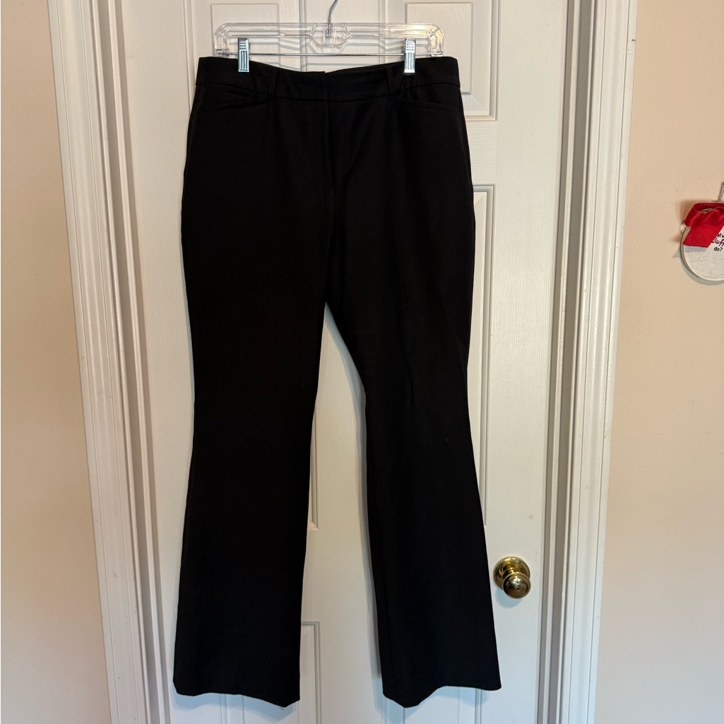 White House Black Market Black Flared Dress Pants